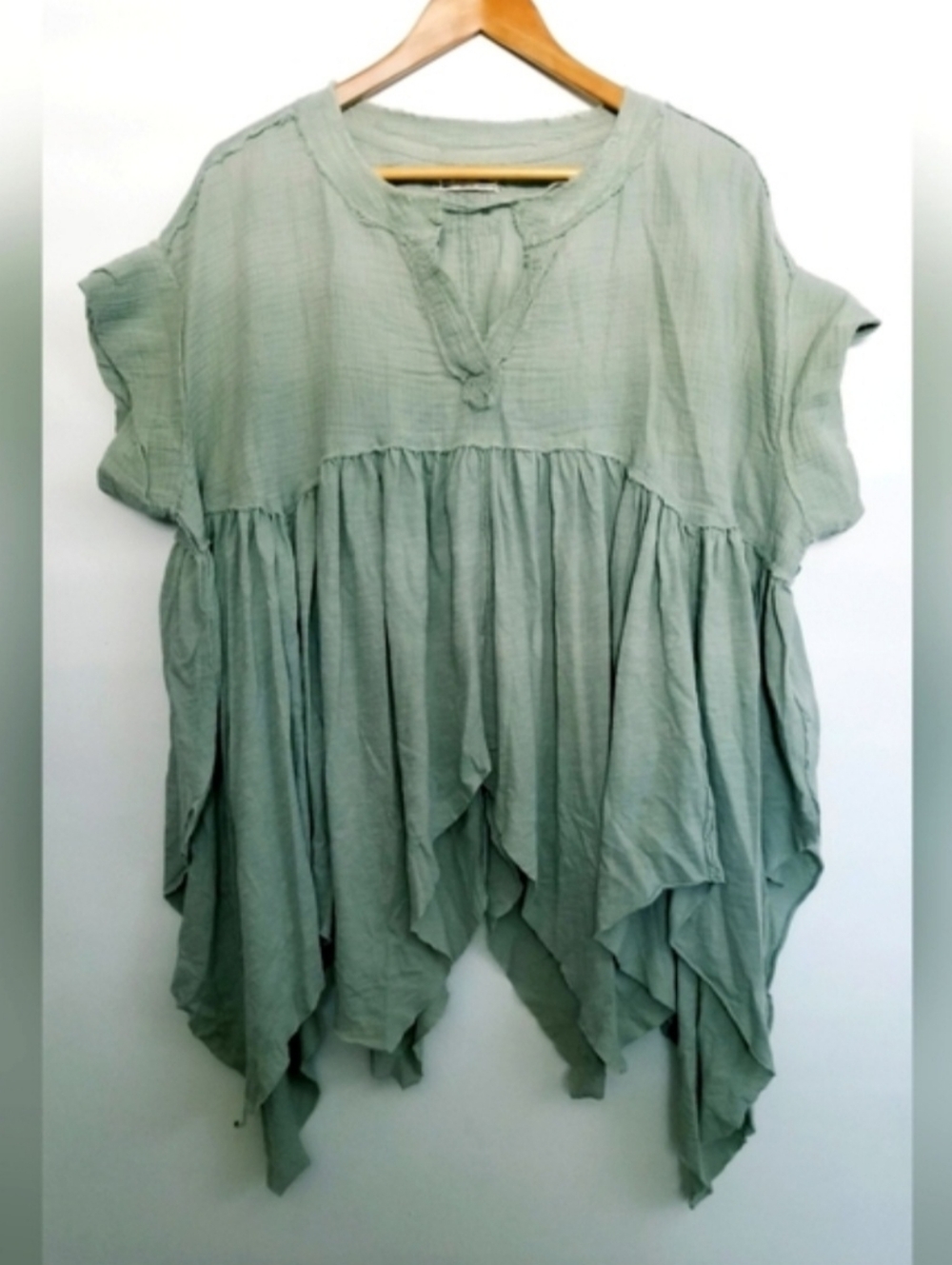 NEW We The Free Sugar Rush Baby Doll Oversized Top Lagenlook Style Boho Top NWOT - Picture 5 of 13